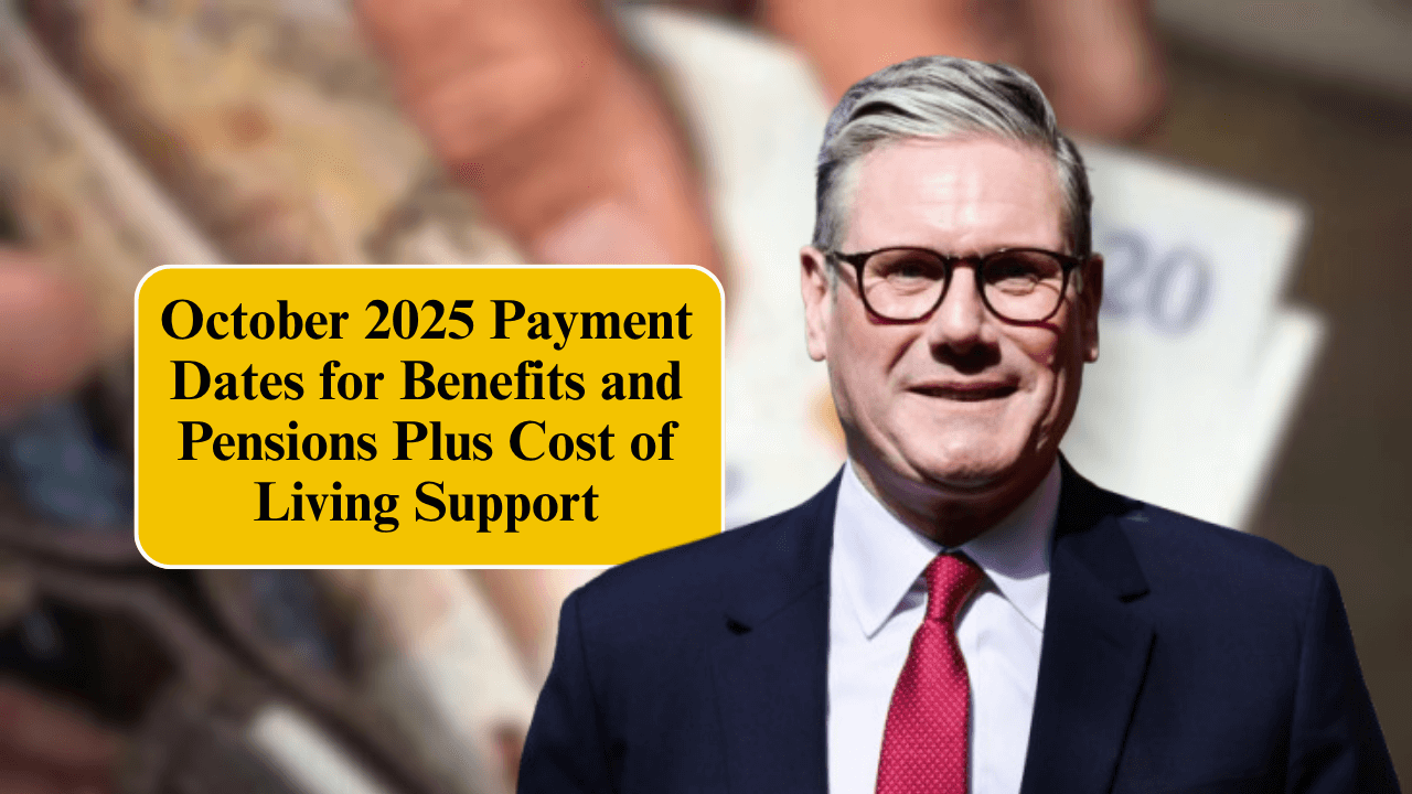 October 2025 Payment Dates for Benefits and Pensions Plus Cost of Living Support